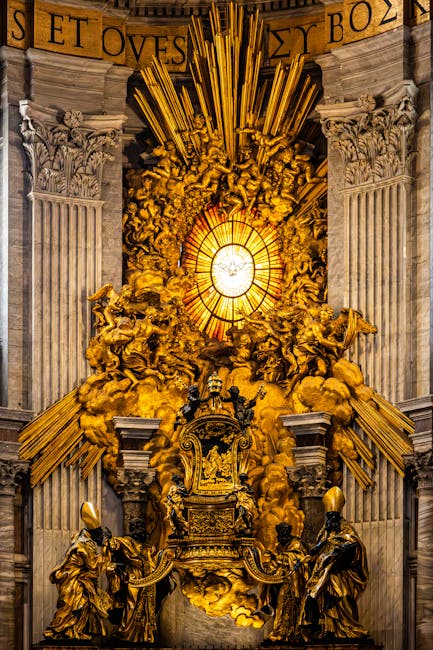 st peters basilica cathedra petri bronze detail