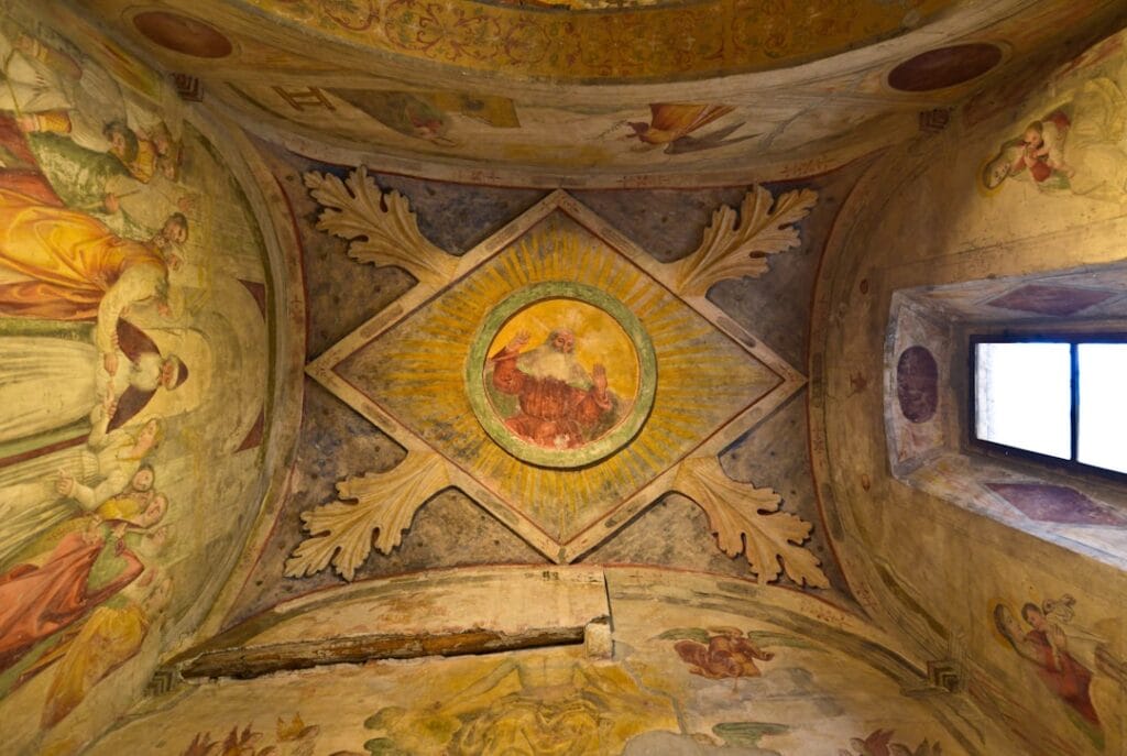 sistine chapel ceiling monumental frescoes detail