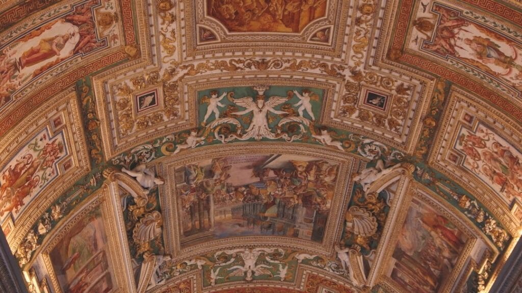rome palazzo ceiling fresco with nude figures