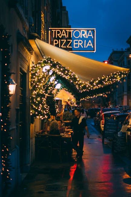 Guide des meilleures trattorias romaines 1 trastevere trattoria outdoor tables at night
