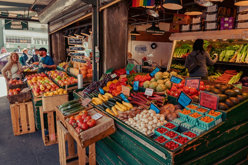testaccio food market fresh produce stalls