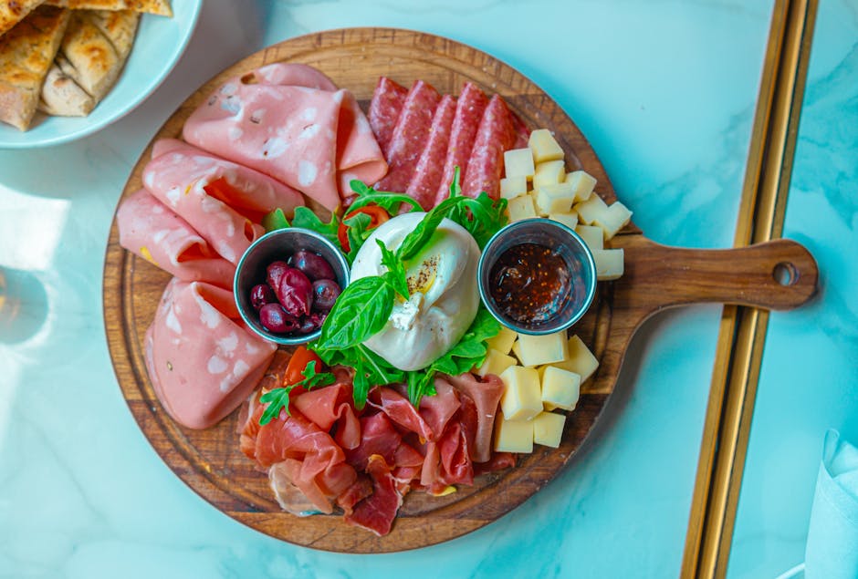 italian charcuterie board with pecorino
