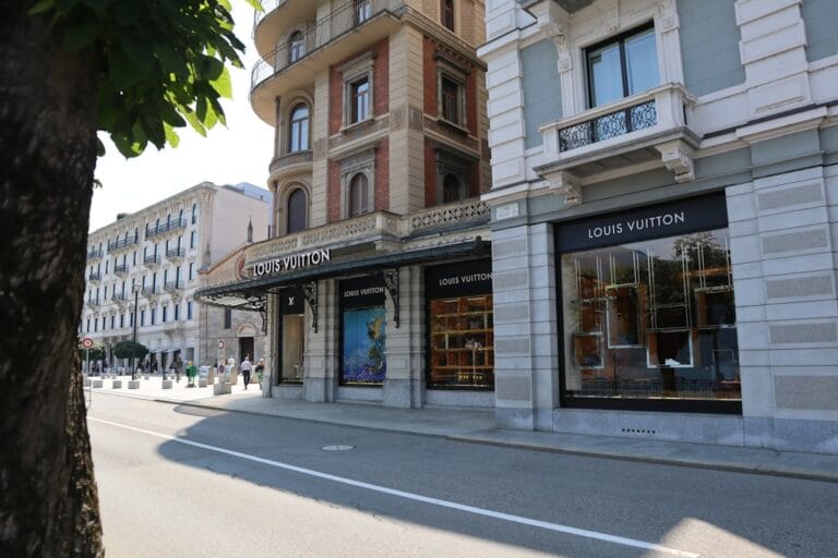 lined avenue with elegant boutiques