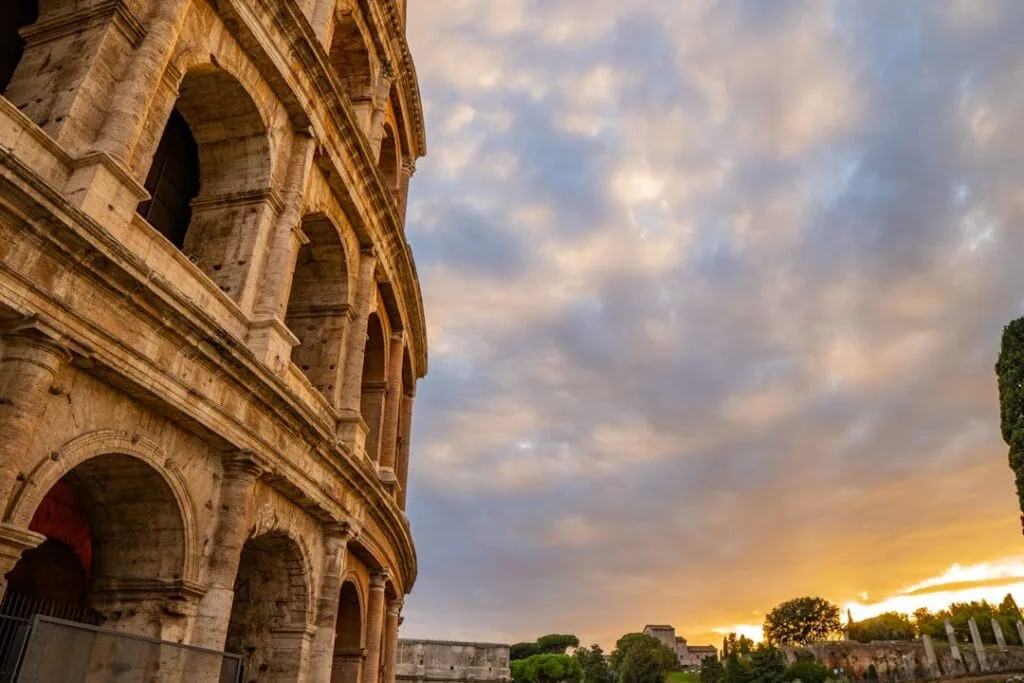 roman colosseum sunset