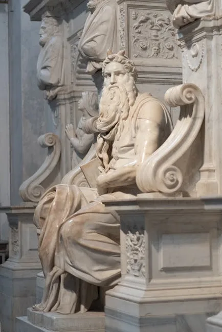 Statue de Moïse de Michel‑Ange dans San Pietro in Vincoli, Rome.