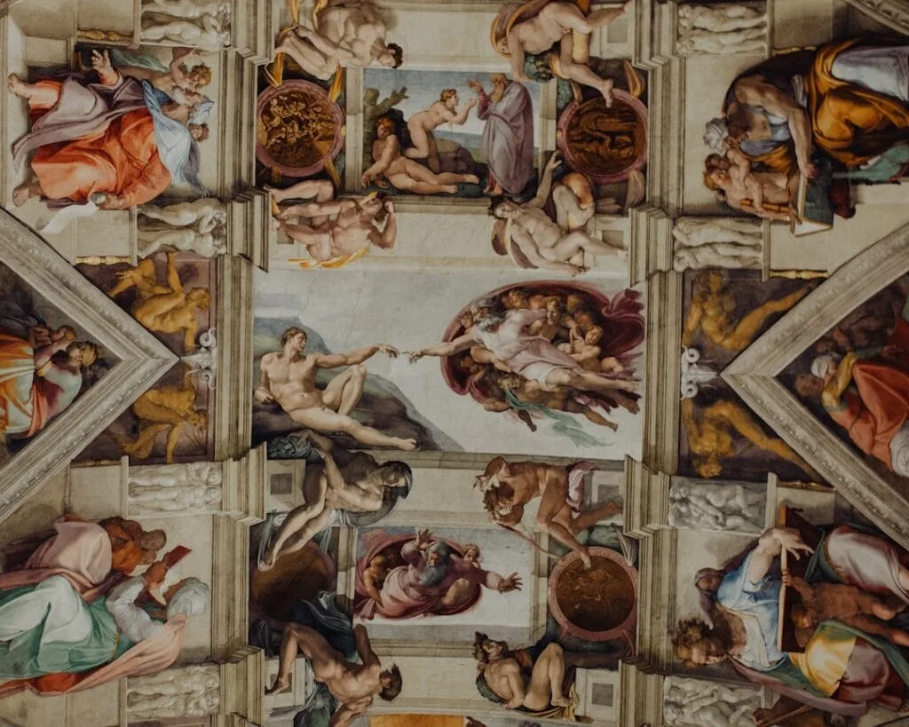 Plafond peint de la Chapelle Sixtine au Vatican, Rome