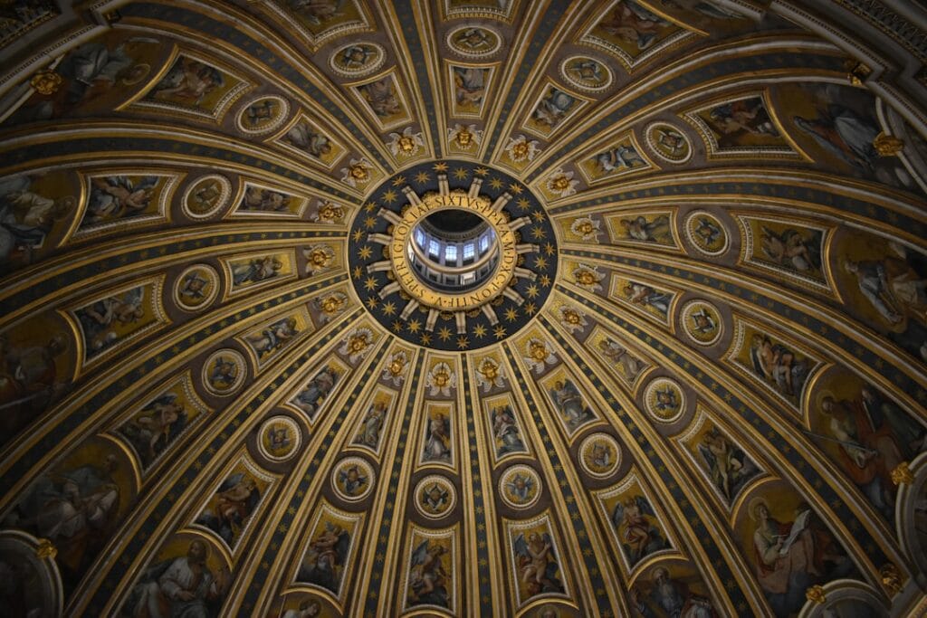 Interior historic architecture at the Vatican