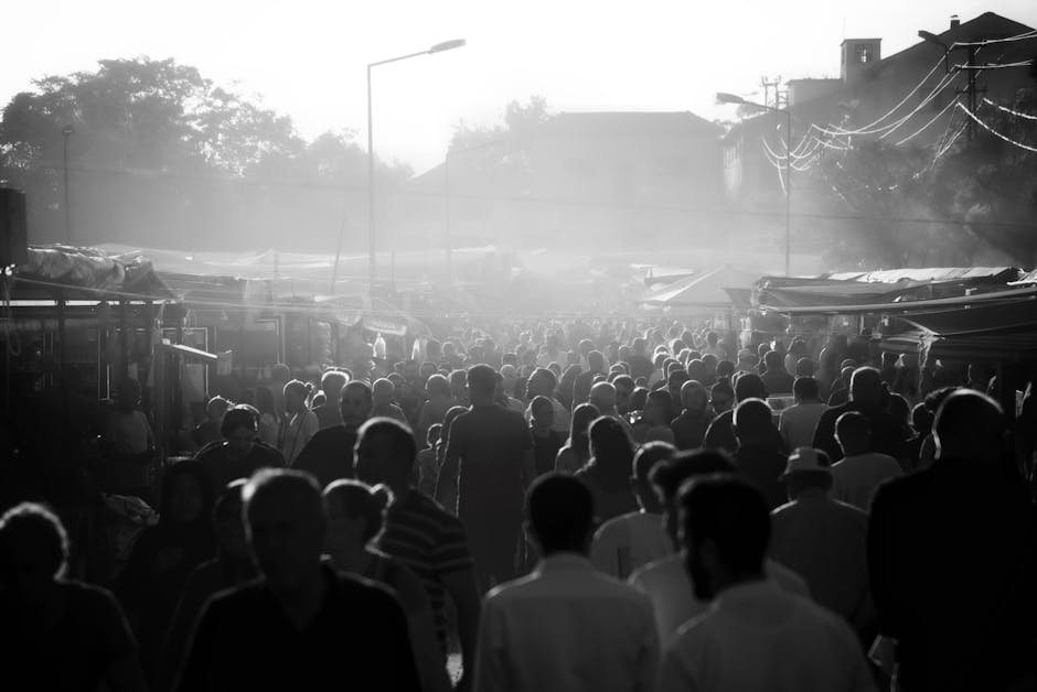 Porta Portese flea market stalls on Sunday morning